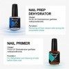 VENALISA Primer et Déshydrateur pour Ongle 15ml*2pcs Primer Ongle Vernis Semi Permanent et Nail Déshydrateur Set pour Vernis 