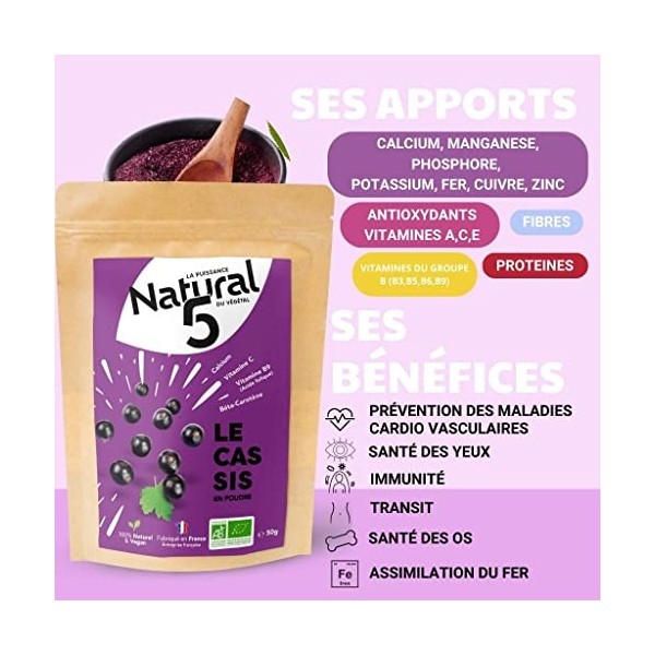 Smoothie cassis poudre bio vegan Natural 5