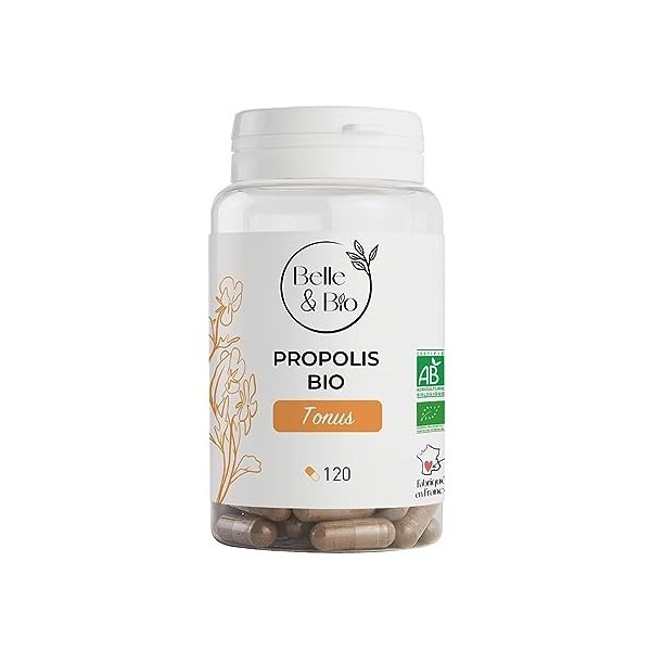 CURE SAISONNIÈRE & TONUS - Propolis Bio certifiée Ecocert - 120 gélules - Cure 1 mois - Complément Alimentaire BELLE&BIO - Fa