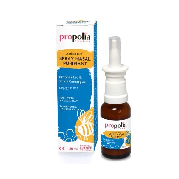 PROPOLIA - Spray Nasal Purifiant - Propolis Bio / Sel de Camargue / Eucalyptus Bio / Thym Bio - Assainit et dégage les voies 