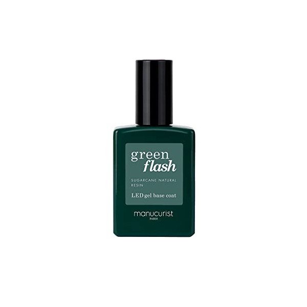 Manucurist Base coat Green Flash - Base de vernis semi-permanent - 12-free - 84% dingrédients biosourcés - Fabriqué en Franc