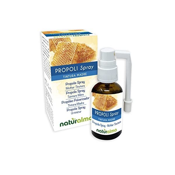 Propolis Spray Propolis résine Teinture Mère hydroalcoolique Naturalma | Extrait liquide 30 ml | Complément alimentaire