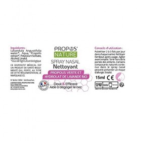 Spray Nasal Propolis Verte et Hydrolat de Lavande Bio - 15 ml - ProposNature - Certifié Biologique - Fabrication française -