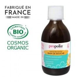 PROPOLIA - Bio - Bain de bouche Propolis / Menthe / Xylitol - Protection et Fraicheur - Efficacité 12h - Fabriqué en France -