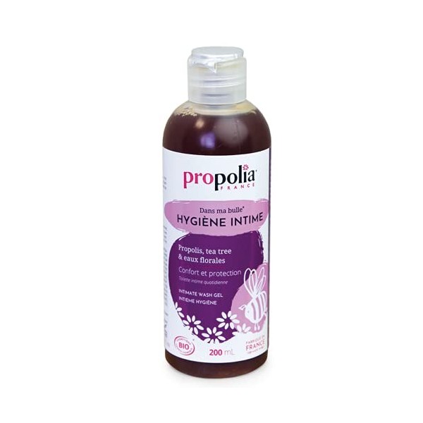 PROPOLIA - Bio - Gel d’Hygiène Intime Propolis / Tea Tree / Eaux Florales - Purifiant et Apaisant - Fabriqué en France - 200 