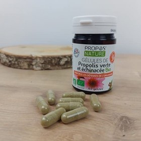 Gélules Propolis Verte et Echinacée - 60 Gélules - ProposNature - Certifié Biologique AB 