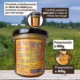Miel x 400 g. Propolis au parfum floral. Miel Propolis aux mille fleurs à la Royal Honey qui améliore les défenses et possède