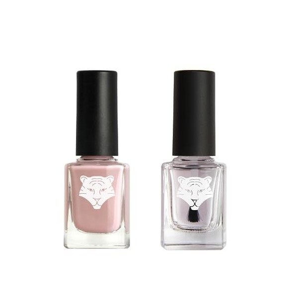 2 en 1 : Base & Top Coat Vegan et Naturel - Vernis à Ongles Transparent 190 - Ingrédients Naturels & Bio-sourcés - Brillance 