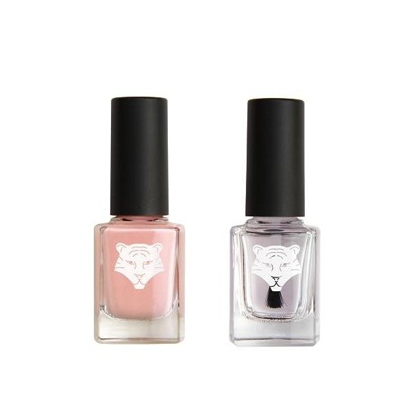 2 en 1 : Base & Top Coat Vegan et Naturel - Vernis à Ongles Transparent 190 - Ingrédients Naturels & Bio-sourcés - Brillance 