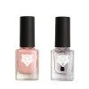 2 en 1 : Base & Top Coat Vegan et Naturel - Vernis à Ongles Transparent 190 - Ingrédients Naturels & Bio-sourcés - Brillance 