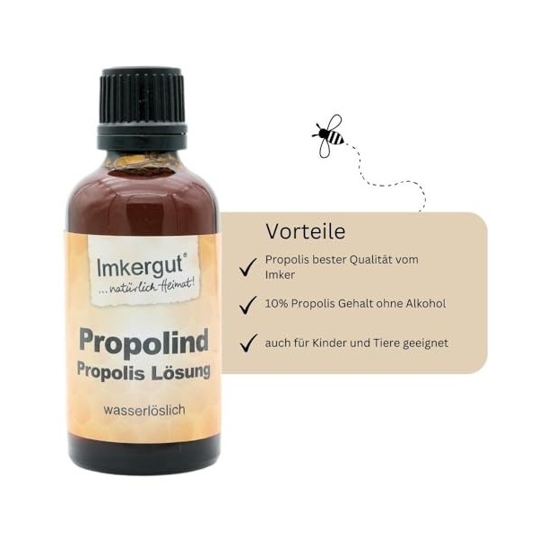 Apiculteur Propolind Propolis Solution Flacon de 50 ml soluble dans leau