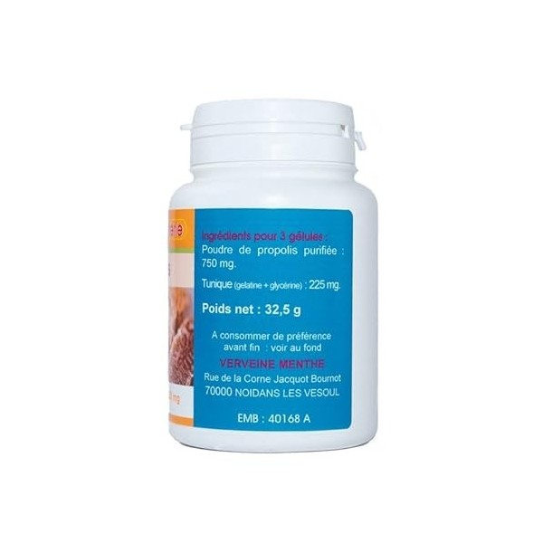 GELULES PROPOLIS 100 gélules dosées à 250 mg