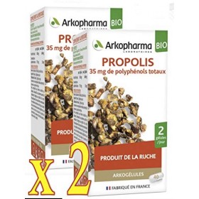 Arkopharma Arkogélules Propolis Bio 40 Gélules Végétales - Lot de 2 Boites de 40 Gélules