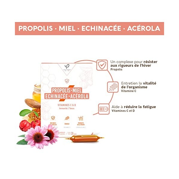 Yves Ponroy - Complément Alimentaire Défenses Naturelles, Résistance de lOrganisme - Propolis, Miel, Echinacée, Astragal, Ac