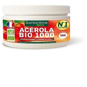 Santarome Bio - Pack Energie & Immunité - 2 produits - Acérola Bio 1000,Gelée Royale Pollen Propolis Miel de Manuka Bio - Vit