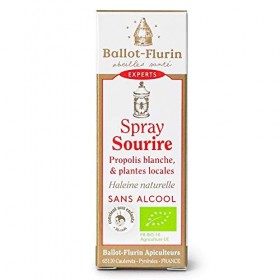 Ballot-Flurin - Spray Sourire - Propolis Blanche - Fabriqué en France - Certifié Paléo - 15ml