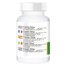 Propolis 750mg - 60 comprimés - 22,5 mg de Galangine | HERBADIREKT by Warnke Vitalstoffe