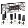 6 x Vernis à Ongles Base Coat & Top Coat par Beauty4Britain, Vernis à Ongles Transparent 2 en 1, 6 х 5 ml. Lisse, Fixe et Pro