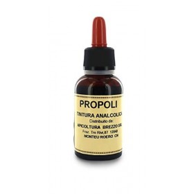 Brezzo Propolis Teinture Analcoolique Remède Naturel Contre Mal de Gola, Ligne LAlveare, 30 ml