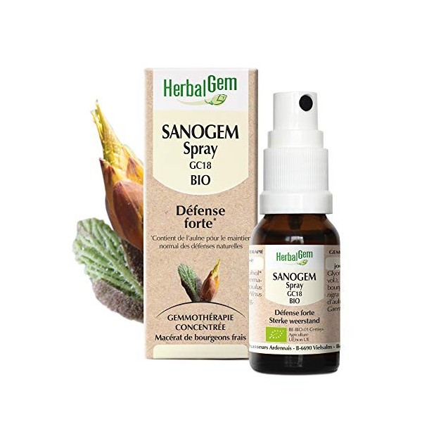 HerbalGem Sanogem Spray Bio Complexe Défenses Forte Stop aux agressions extérieures 10 ml