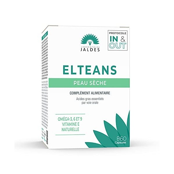 ELTEANS CAPSULES boite de 60 Caps | Confort des Peaux Sèches à très Sèches | Apporte une Combinaison Equilibrée en Acides Gra