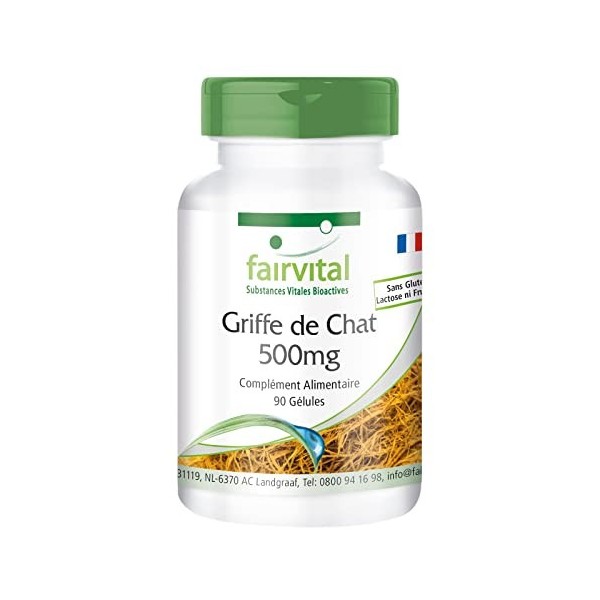 Liane du Pérou 500mg - 45 Jours - Hautement dosé - 90 gélules - Uña Gato