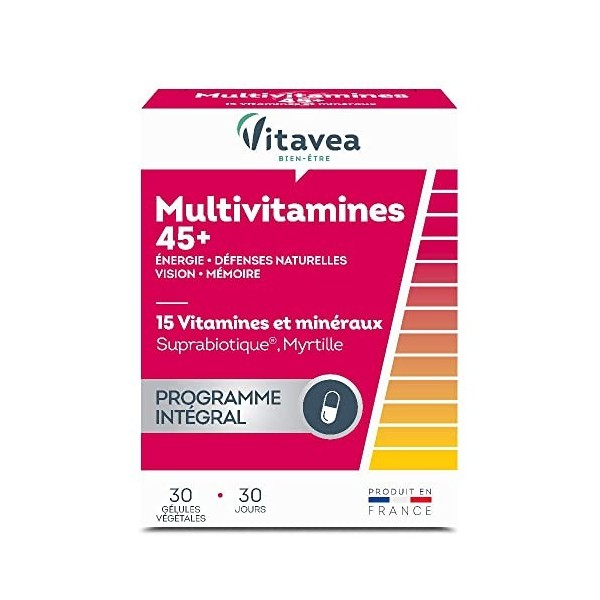Vitavea-Complément Alimentaire Energie,Défenses Naturelles,Vision,Mémoire Multivitamines et Minéraux Zinc,Fer,Vitamine C,Vita