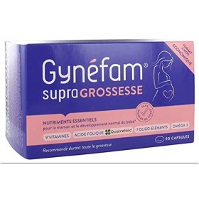 Effik Gynéfam Supra Grossesse 90 Capsules - Complément Alimentaire Femme Enceinte Vitamines B9 B12 Minéraux - Grossesse Norma