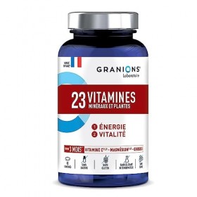 23 Vitamines | GRANIONS | Multivitamines & oligo-éléments | Magnésium, Zinc, Vitamine B12, Vitamine B1 & Vitamine D, Fer, Iod