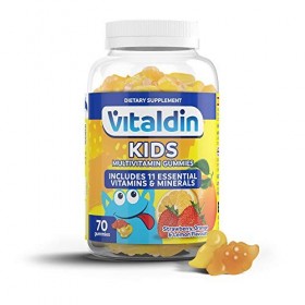 VITALDIN Multivitamines Kids Gummies – Complément Alimentaire pour Enfants – 11 Vitamines et Minéraux – 70 Gommes pour 1 moi