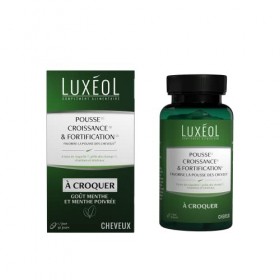 LUXÉOL - Pousse Croissance & Fortification - Complément Alimentaire À Croquer - Roquette, Prêle Des Champs, Zinc, Cuivre, Vit