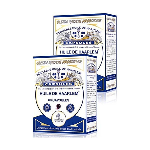 Véritable Huile de Haarlem, lot de 2 x 60 capsules originales 2 