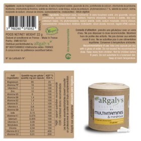 Multivitamines et minéraux - 17 Nutriments - Magnésium + Vitamines B12, D3 et A, B, E, K1 et H - Iode, Sélénium - Homme/Femme