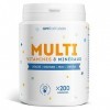 MultiVitamines et Minéraux - Vitamines du groupe B, A, D, E, C et minéraux - 200 comprimés - Vitalité, Ossature, Peau, Cheveu