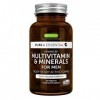 Pure & Essential Multivitamines & Minéraux pour hommes enrichis en Lycopène, Vitamine D, B6 et B12 méthylés pour lénergie, l