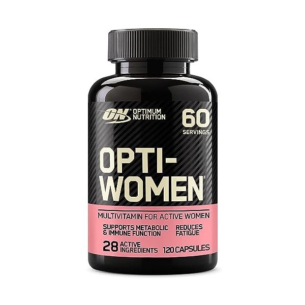 Optimum Nutrition Opti-Women, Complément Alimentaire Multivitaminé, Gélules avec Vitamines et Minéraux Essentiels pour les Fe