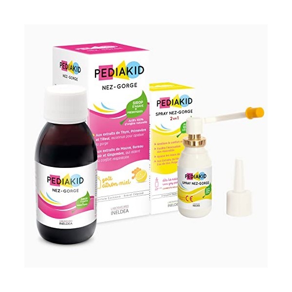 PEDIAKID - Pack Enfants Automne/Hiver - Sirop Pediakid nez-gorge + Pediakid 22 vitamines & oligo-éléments + Pediakid spray ne...