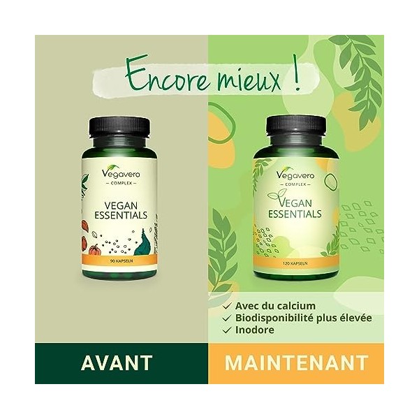 Multivitamines pour VEGAN | Pour Soutenir un Régime Végétalien | Multivitamines et Minéraux Essentiels | Haute Biodisponibili