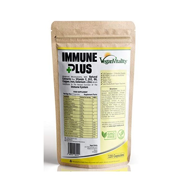 Defenses Immunitaires - Vitamines Système Immunitaire - 14 Vitamines & Extraits Naturels, la Vitamine C le Zinc le Curcuma le