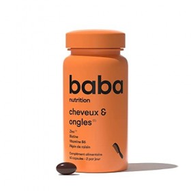 Baba Nutrition Complément Alimentaire Pour La Croissance Des Cheveux Et Des Ongles | Soins Capillaires | Zinc, Biotine, Vitam