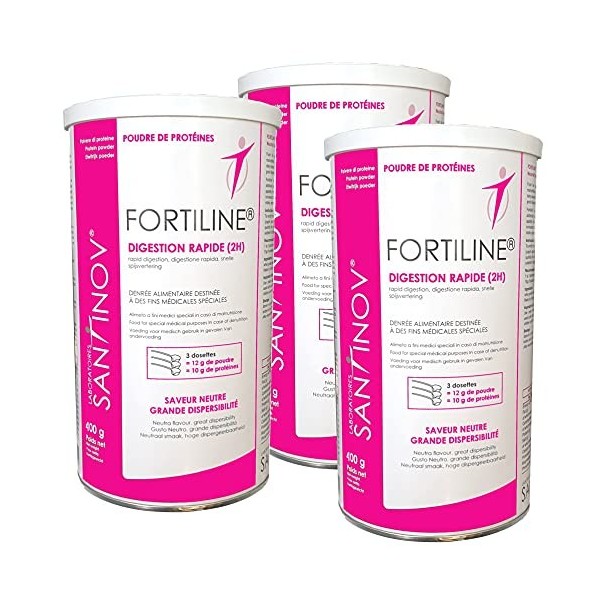 SANTINOV - FORTILINE - Saveur neutre - Lot de 2 Boîtes - Apports Protéinés Post-Bariatrie - Sleeve Gastrectomie, Bypass, Anne