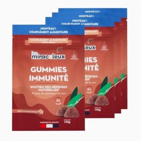 mium LAB - Complément alimentaire Immunité Coffret 4 Recharges - Gummies Immunité - Arôme Naturel et Végan - Zinc Complement 