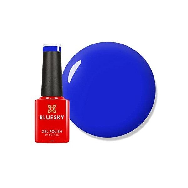 Vernis à ongles gel Bluesky, Bamboo Blue - Neon32, brillant, bleu, durable, résistant aux puces, 5 ml nécessite du séchage s