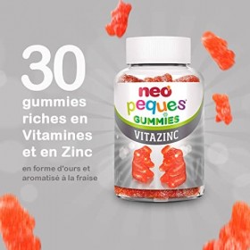 Neo Peques - Multivitamines Gommes pour Enfants à Partir de 3 Ans - 30 Unités 1 Mois - Ingrédients 100% Naturels - 6 Vitami