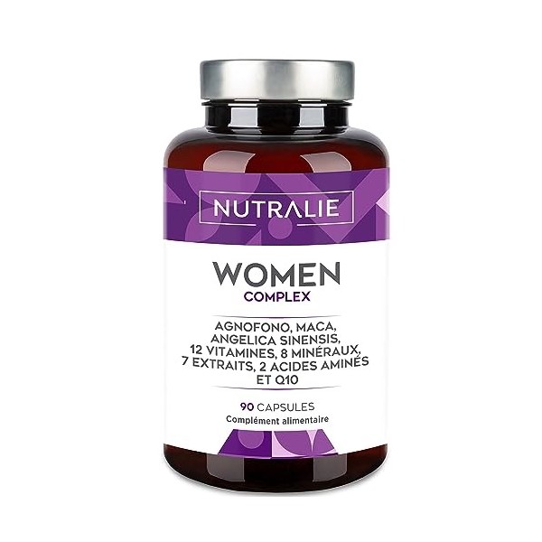 Complément alimentaire Multivitamines pour femme - Energie - Equilibre Hormonal - Immunité - Peau Cheveux - Os - Multivitamin
