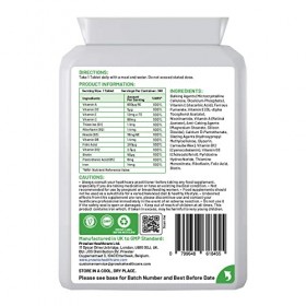 Multivitamines et fer 180 comprimés dose de 6 mois Soutien immunitaire - Supplément multivitaminé un par jour - Fabriqué au