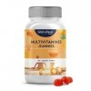 Multivitamines Gummies, 11 Vitamines et Minéraux Essentiels, Vitamines C, D, B12, K2, Biotine et Zinc, Soutient le Système Im