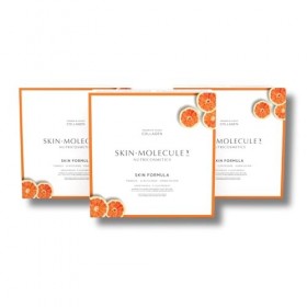 SKIN MOLECULE X - Skin Formula 27 JOURS, Peptan® Collagene Marin, Acide Hyaluronique, Collagène a Boire, Vitamines et Minérau