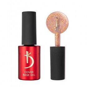 KODI Professional Cover Base Gel Flake - Base de camouflage avec différentes tailles et formes de flocons - Nude Glitter Base