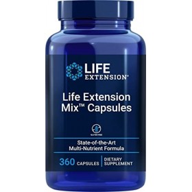 Life Extension, Multivitamin Mix, 360 Capsules, Testé en Laboratoire, Sans Gluten, Sans Soja, Sans OGM